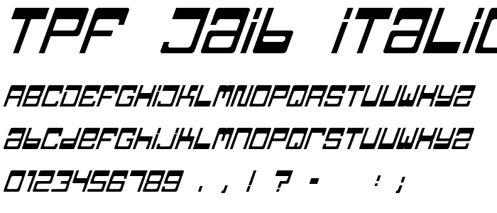 TPF Jaib Italic font